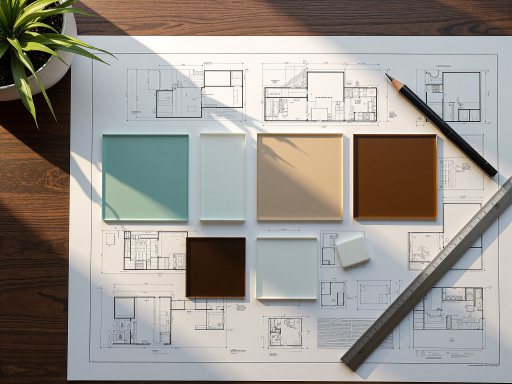 家装知识库界面展示，显示装修流程图、施工步骤详解、验收标准说明，专业装修风格